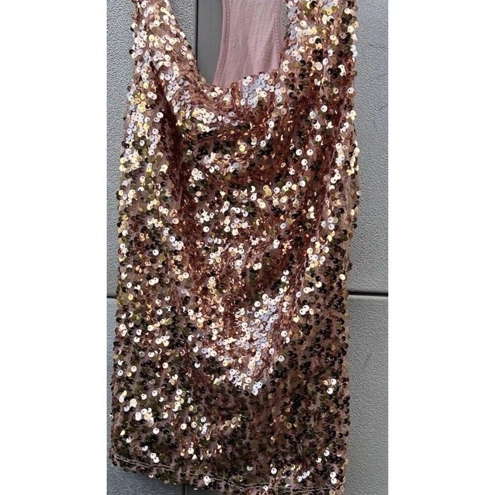 Golden State Los Angeles Women’s Pink Peach Shiny Blouse Top Size Small